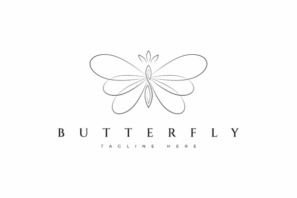 Download Butterfly Linear Luxury Fashion Logo - Logo Collection