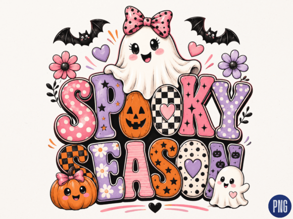 Download Spooky Season Ghost Typography PNG - Typography Collection