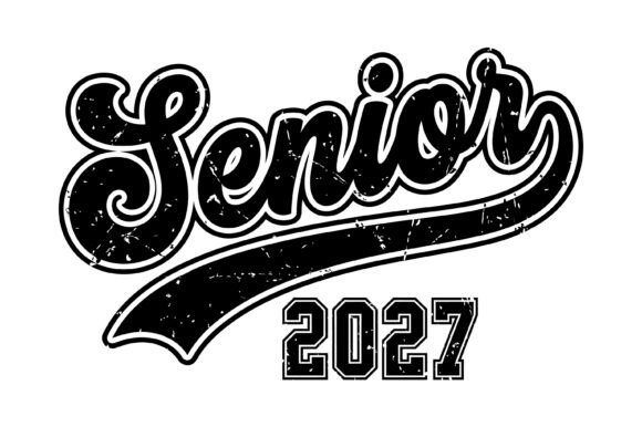 Download Senior 2027 Vintage Typography Design - Typography Collection