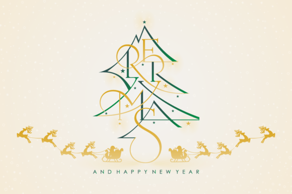 Download Merry Xmas Typography Lettering Fonts - Lettering Collection