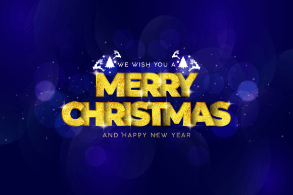 Download Merry Christmas Lettering Fonts Gold - Lettering Collection