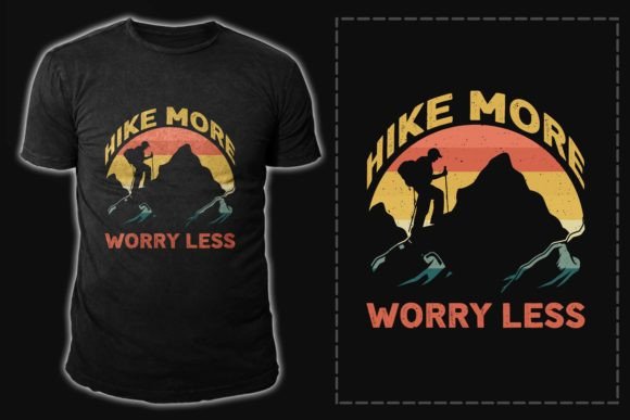 Download Hiking Typography Vector T Shirt Design - Typography Collection
