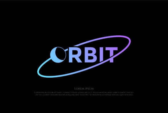 Download Planet Earth Moon Orbit Text Font Logo - Logo Collection